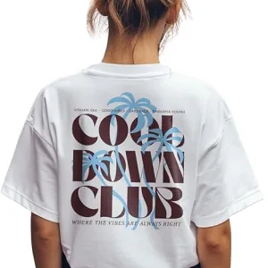 Women Boyfriend Cool Down Club Oversized T-Shirt
