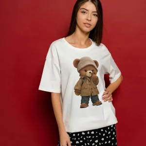 SHAIRA FASHION Women’s Oversize Cotton Tees I Printed Cotton T-Shirts I 100% Cotton Printed Tees