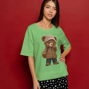 SHAIRA FASHION Women’s Oversize Cotton Tees I Printed Cotton T-Shirts I 100% Cotton Printed Tees