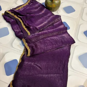 Teal Lightweight Pure Organza Banarasi Silk Saree Zari Border