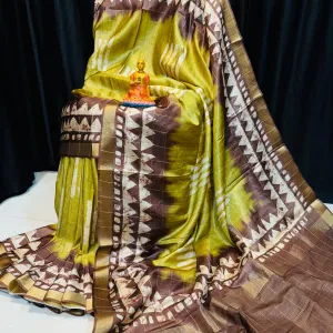 Viscose Modal Silk Saree Handcrafted Blo...