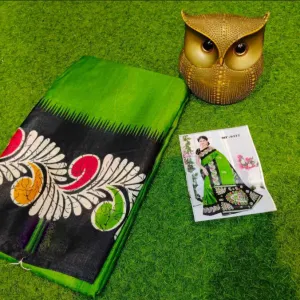 Elegant Semi Pure Silk Saree with Blouse...