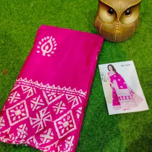 Semi Pure Silk Saree with Blouse Piece Soft Stylish Pink