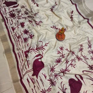 Exclusive Matka Slub Silk Saree Soft Pre...