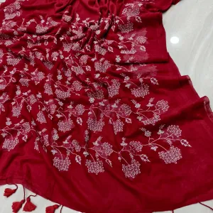 Exclusive Mul Cotton Saree Premium Embroidery Design for Women