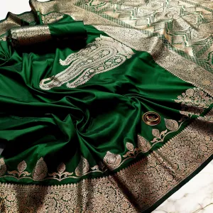 Premium Dual Tone Katan Silk Saree Rich Zari Pallu Designer Look