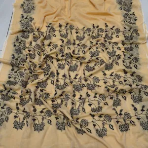 Mul Cotton Saree Premium Design with Detailed Embroidery