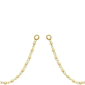 Gold Plated Ear Chain PEARL MOTI Traditional White pearl Kaan Chain