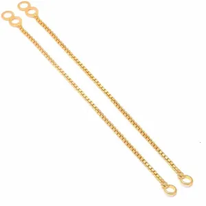 Single Layer Gold Plated Gold-Hair Kan Chain for Women Brass Ear Thread (KNOTI)