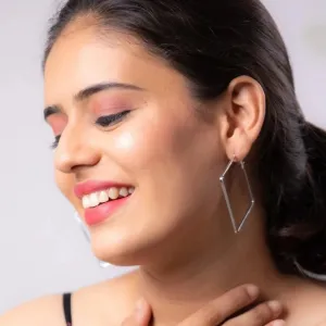 Silver CHAKOR Hoop Earrings Big Size All...