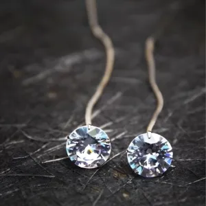 Fashion Hanging WHITE NUG Sui Dhaga Earring for Women and Girls PACK OF 2