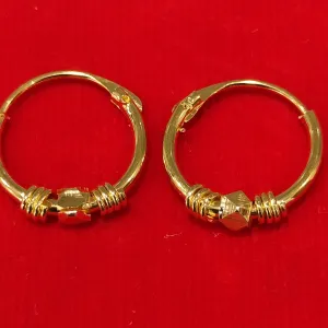 Stylish Fancy Party Wear Wedding Bridal Daily Use Gold Earrings Bali 1-1 PAIR