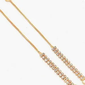 Jewellery Double Ladi Kaan Chain Clip-on Earring Alloy Ear Brass Ear Thread