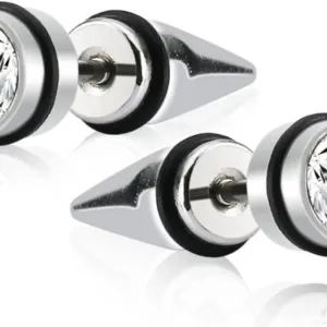 Mens Jewellery Valentine Silver Black Bali Mens Earing For Men Boys / Boyfriend