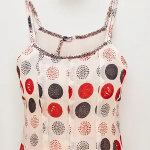 Multicolor Polka Dot Anarkali Kurta Set with Ombre Dupatta