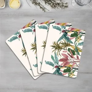 Handmade Wooden MDF Place mats Design Premium Printed of 4 Piece Dining Tablemat, Heat/Water Resistant Rectangular Placemats Size. 38 X 28 Centimeters