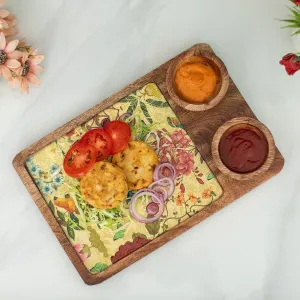 Unbreakable Snack Serving Platter With D...