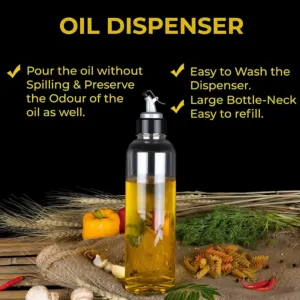 Transparent Plastic Oil Dispenser 1 Litre