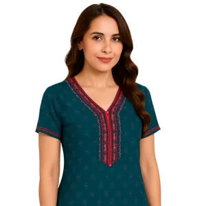 Women Alpine Nighty Comfortable Fit Stylish Nightwear