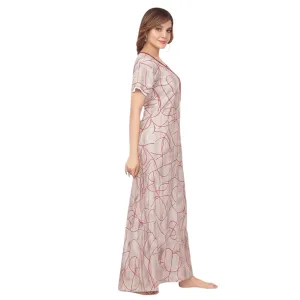 Women Alpine Nighty Lightweight Cotton Feel Night Dress