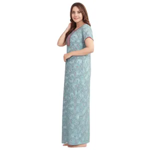 Women Alpine Nighty Stylish Print Regular Fit Sleepwear