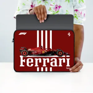 "ROSSO CORSA #SCUDERIA FERRARI" Laptop Sleeves:Bold Modern Design for Every Size