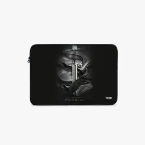 " NOW MY WATCH BEGINS #GOT" Laptop Sleev...