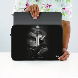 " NOW MY WATCH BEGINS #GOT" Laptop Sleeves:Bold Modern Design for Every Size