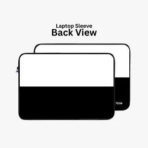 "50:50 Black and White" Laptop Sleeves:Bold Modern Design for Every Size