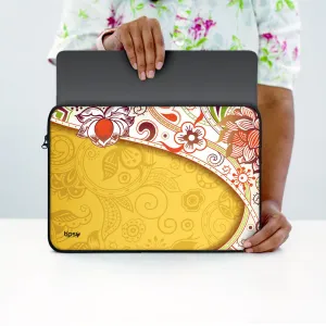 "Floral Abstract" Laptop Sleeves:Bold Modern Design for Every Size