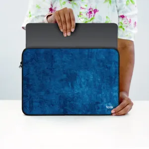 "Dark Blue Abstract" Laptop Sleeves:Bold Modern Design for Every Size