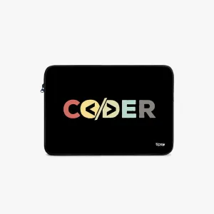 "CODER: IT PERSON" Laptop Sleeves:Bold M...