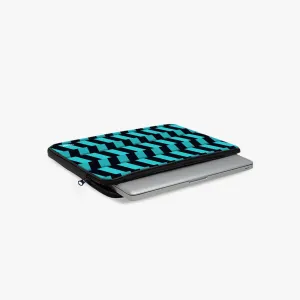 "BLACK AND BLUE STRIPE" Laptop Sleeves:Bold Modern Design for Every Size