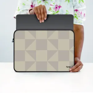 "WHITE MATRIX" Laptop Sleeves:Bold Modern Design for Every Size