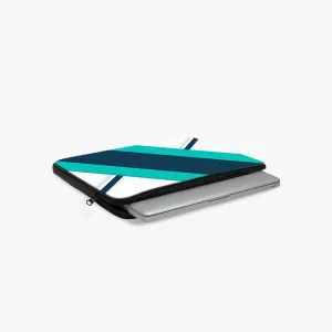 "Blue And White Stripe" Laptop Sleeves:Bold Modern Design for Every Size