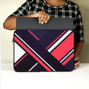 "Strip Abstract Theme" Laptop Sleeves â€“Bold, Modern Design for Every Size