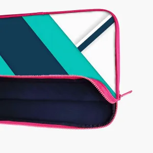 "Blue And White Stripe" Laptop Sleeves:Bold Modern Design for Every Size