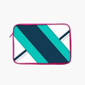 "Blue And White Stripe" Laptop Sleeves:Bold Modern Design for Every Size