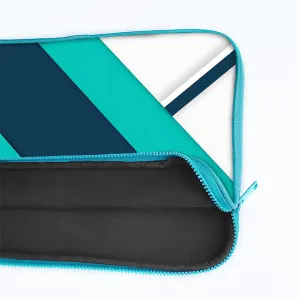"Blue And White Stripe" Laptop Sleeves:Bold Modern Design for Every Size