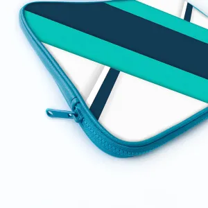 "Blue And White Stripe" Laptop Sleeves:Bold Modern Design for Every Size