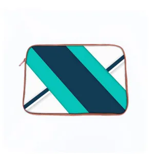 "Blue And White Stripe" Laptop Sleeves:Bold Modern Design for Every Size