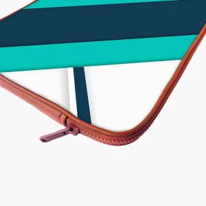 "Blue And White Stripe" Laptop Sleeves:Bold Modern Design for Every Size