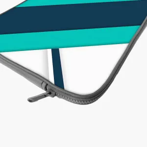"Blue And White Stripe" Laptop Sleeves:Bold Modern Design for Every Size