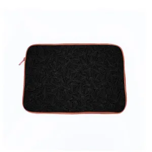 "Leafy Black" Laptop Sleeves: Bold Modern Design for Every Size