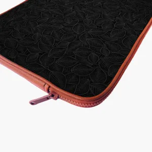 "Leafy Black" Laptop Sleeves: Bold Modern Design for Every Size