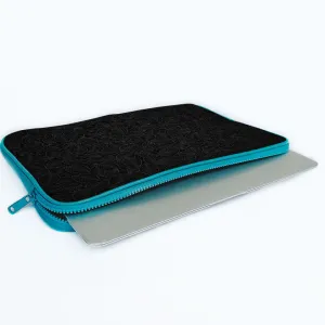 "Leafy Black" Laptop Sleeves: Bold Moder...