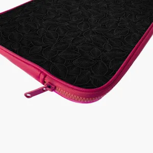 "Leafy Black" Laptop Sleeves: Bold Modern Design for Every Size