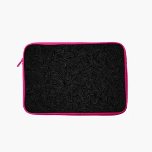 "Leafy Black" Laptop Sleeves: Bold Modern Design for Every Size