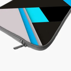 "Stipe Shade Blue and Black" Laptop Sleeves: Bold Modern Design for Every Size