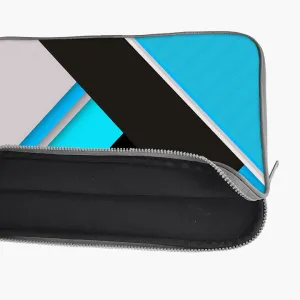 "Stipe Shade Blue and Black" Laptop Sleeves: Bold Modern Design for Every Size
